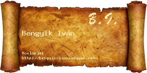 Bengyik Iván névjegykártya