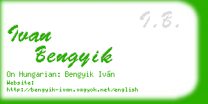 ivan bengyik business card